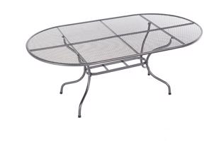 DEOKORK Kovový stůl oválný 190 x 105 cm