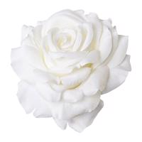 Gasper Umělý květ Růže s klipem, bílý