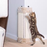 Haushalt international Rohové škrabadlo pro kočky ze sisalu s plyšem, 50 x 23 cm