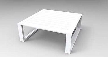 Hliníkový stolek 97x97 cm MADRID (bílá)
