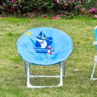 HOMCOM Dětská skládací židle, modrá