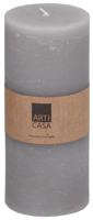 Sloupová svíčka Arti Casa, světle šedá, 7 x 16 cm