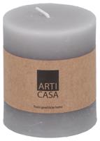Sloupová svíčka Arti Casa, světle šedá, 7 x 8 cm