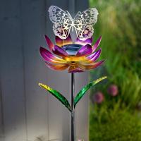 Weltbild Solární zahradní zápich Motýl na květu