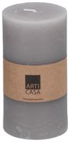 Sloupová svíčka Arti Casa, světle šedá, 7 x 13 cm