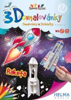 3d omalovánky, raketa