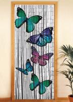 Bambusový závěs do dveří motýl