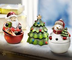 Dárkové dózy vánoce, sada 3 ks