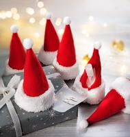 Dárkové santa čepice, 6 ks