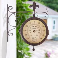 ego dekor Dekorativní nástěnné hodiny s teploměrem