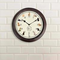 ego dekor Nástěnné hodiny s kočičími zvuky