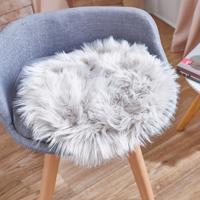 G. Wurm Podsedák z umělé kožešiny, bílý, ø 34 cm