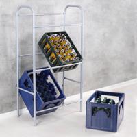 Haushalt international Regál na přepravky, stříbrný