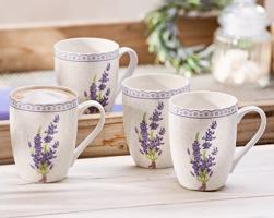 Hrnky levandule, 4 kusy