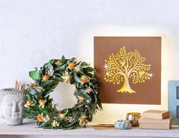 Květinový věnec leila, 30 cm