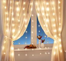 Led světelný závěs 3x3 m, bílý