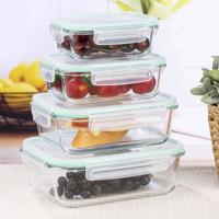 Skleněné dózy na potraviny, 4dílná sada