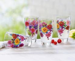 Skleničky dahlie, 4 ks