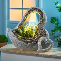 Solární květináč dvě srdce