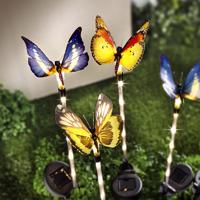 Solární zahradní zápich barboleta, sada 3 ks