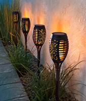Solární zahradní zápich flame, 4 ks