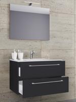 VCM 3ks Kouplenová skříň 80 cm + Zrcadlo "Sentas" 2 zásuvky Černá