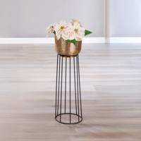 Weltbild Květináč s podstavcem, zlatý