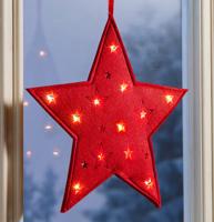 Weltbild LED Plstěná hvězda, červená