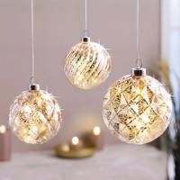 Weltbild LED světelné koule Relief, sada 3 ks