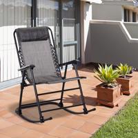 Zahradní houpací křeslo skládací, šedé