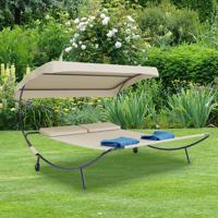 Zahradní lehátko pro dva bindox, krémové
